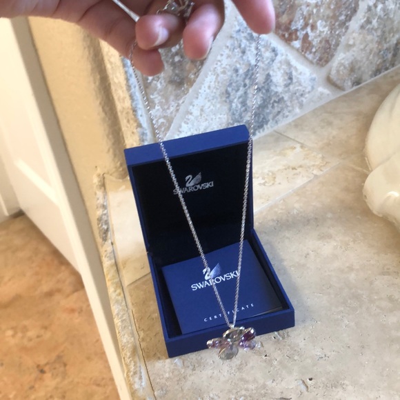 NWOT Swarovski Purple and Silver Necklace - Picture 5 of 6